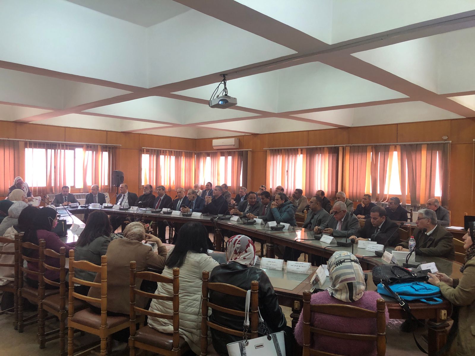 Inauguration of Faculty of Medicine monthly Council meeting leaded by Prof. Ahmed Anany - Faculty Dean & Chairman of University Hospitals Board of Directors - Mar. 2023