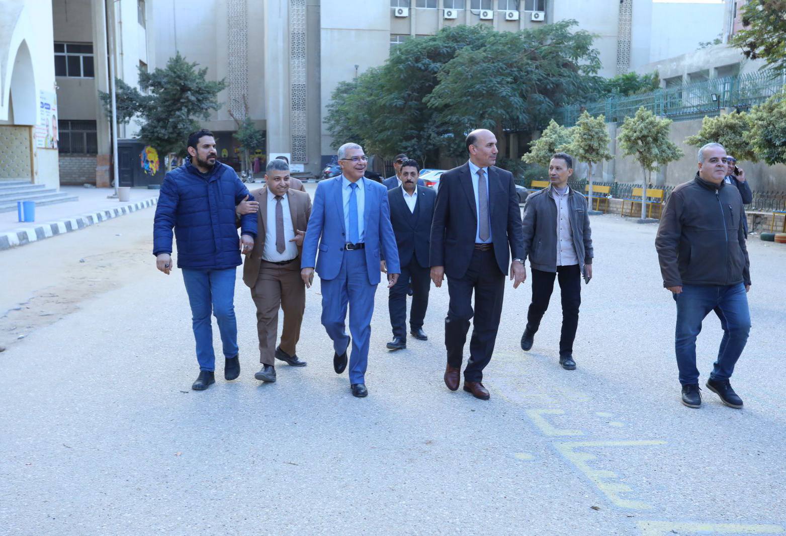 The President of Zagazig University inspects the development and renovation works of the buildings at the Faculty of Computers and Information.