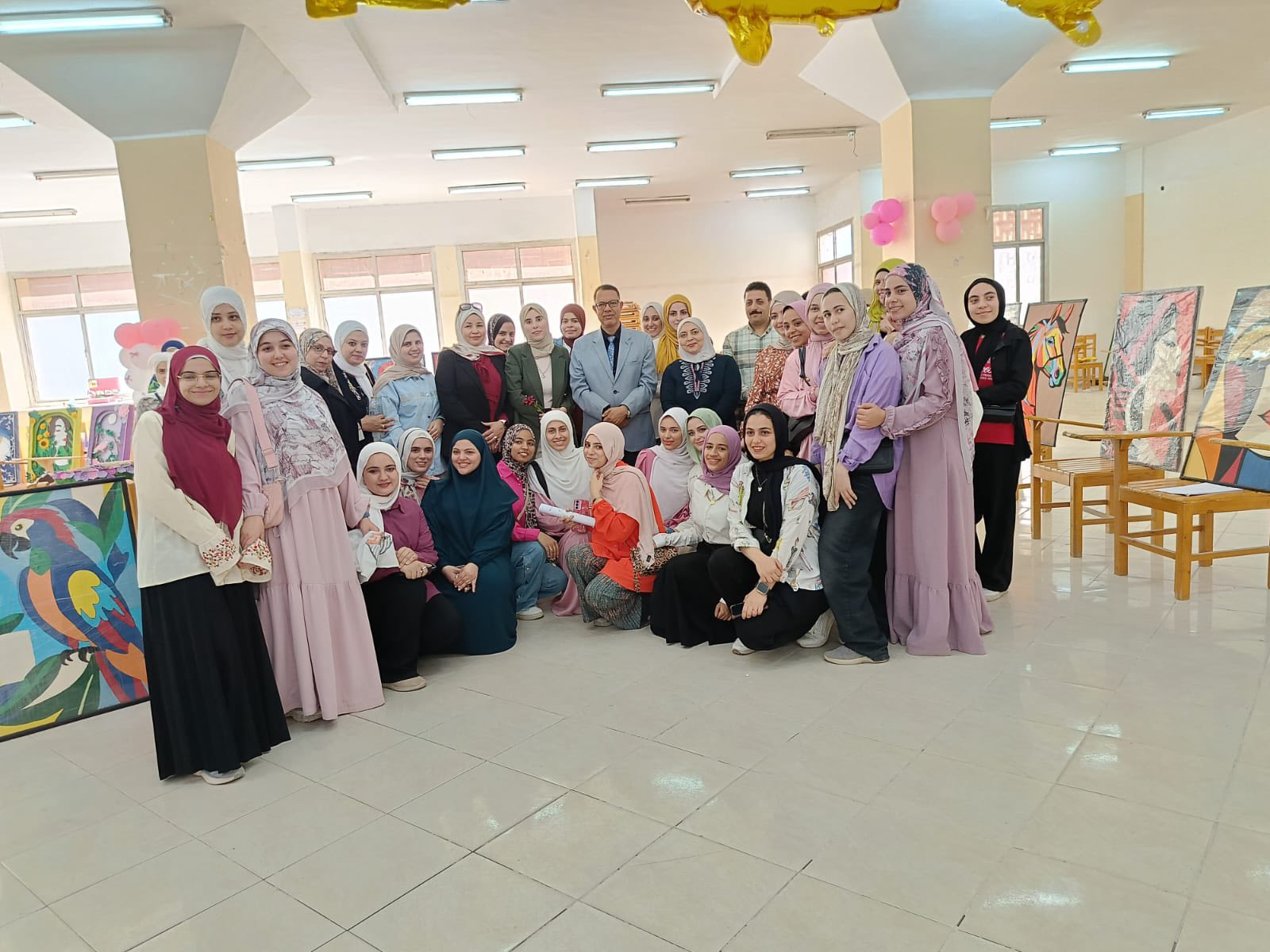 🌹🌹🌹The opening of the exhibition of the visual education course at the Department of Educational Sciences for the students of the second semester of the Kindergarten Division, supervised by Dr. Asmaa Mamdouh - P / Nada Omar🌹🌹🌹