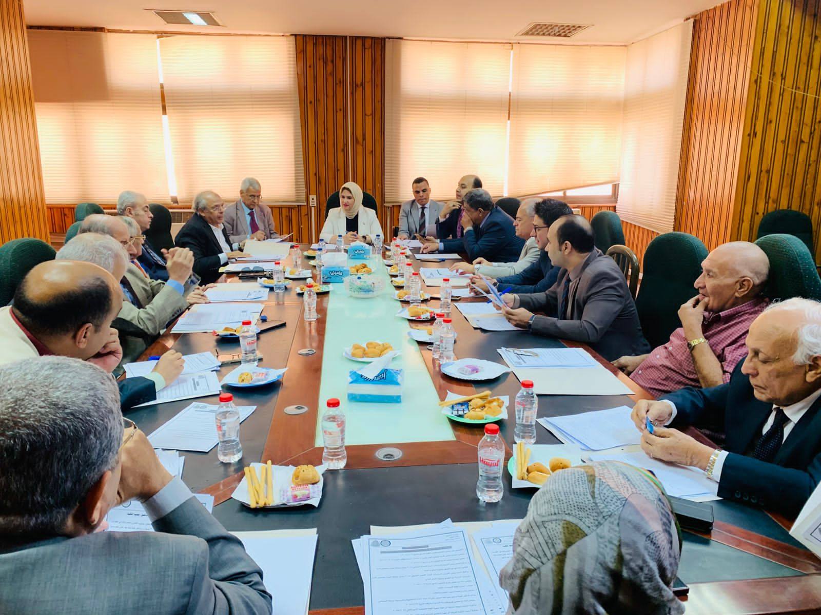 The Faculty Council of the Faculty of Law convened for its October meeting under the chairmanship of Prof. Dr. Shaimaa Abdel-Ghani Attallah, Acting Dean of the Faculty, with the attendance of the Vice Deans, the Heads of Departments, and the professors, members of the Faculty Council.