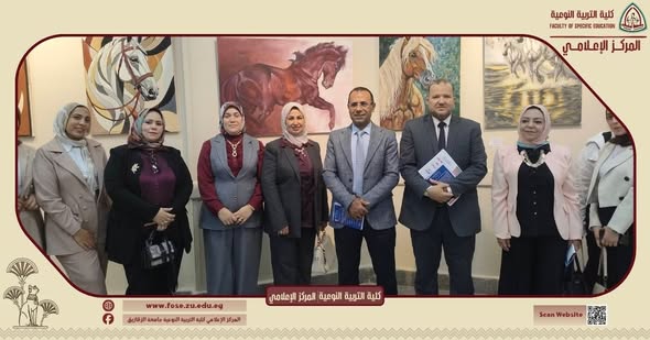 كلية التربية النوعية بجامعة الزقازيق تشهد مناقشة رسالة دكتوراه حول خطاب الدبلوماسية الشعبية الإسرائيلية الموجهة للشعوب العربية في إدارة الصراع الدولي .