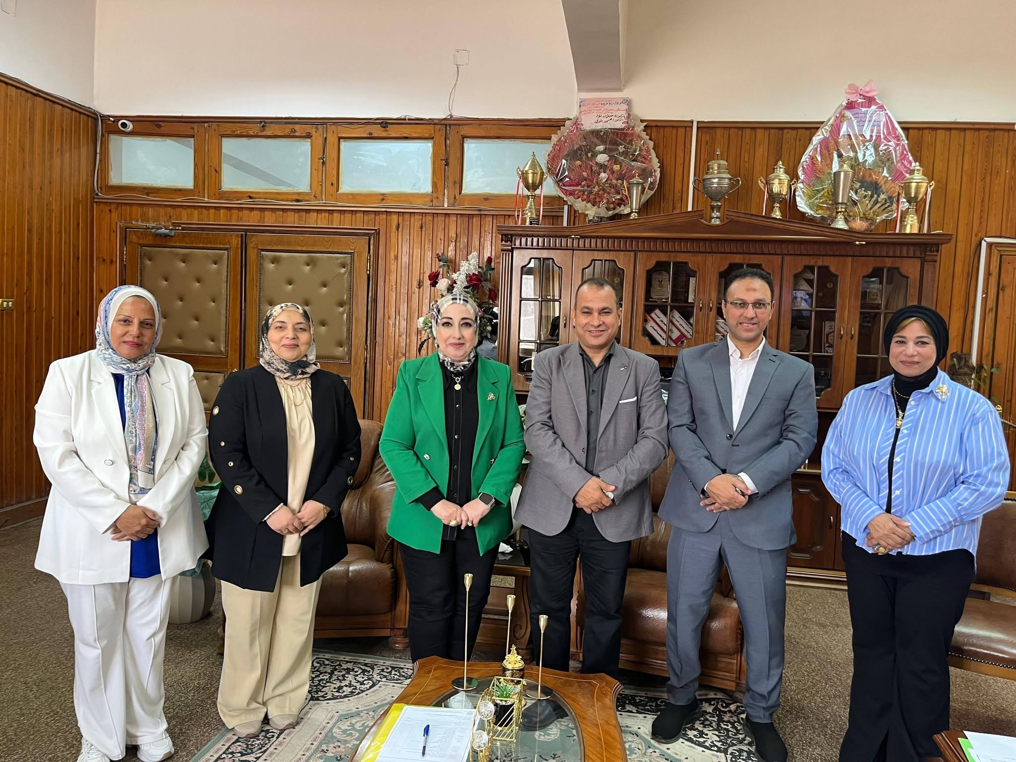 The Faculty of Sports Sciences (for Women) hosts the evaluation committee for the "Best Environmentally Friendly Faculty" competition, under the patronage of Prof. Dr. Rania Ghareeb, Dean of the Faculty.