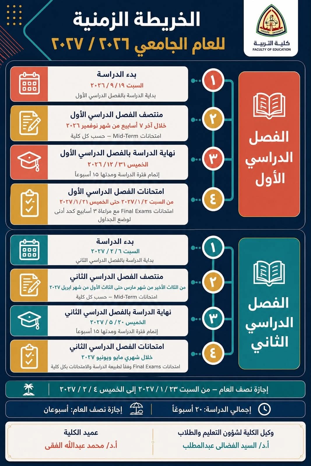 Academic Calendar for the 2026/2027 Academic Year